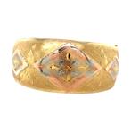 Vintage gouden bangle met gravure 14 krt, Sieraden, Tassen en Uiterlijk, Armbanden, Ophalen of Verzenden, Nieuw