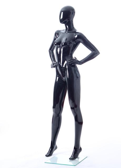 Faceless etalagepop dame glossy zwart GLB6, Zakelijke goederen, Kantoor en Winkelinrichting | Winkel en Inventaris
