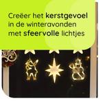 Kerstverlichting Raam Kerstman, Noorderster, Sneeuwpop -, Diversen, Kerst, Verzenden, Nieuw