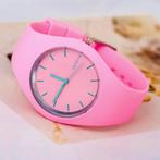 Jelly Horloge Unisex - Kwarts Uurwerk Silicoon Bandje Roze, Verzenden, Nieuw, Geneva