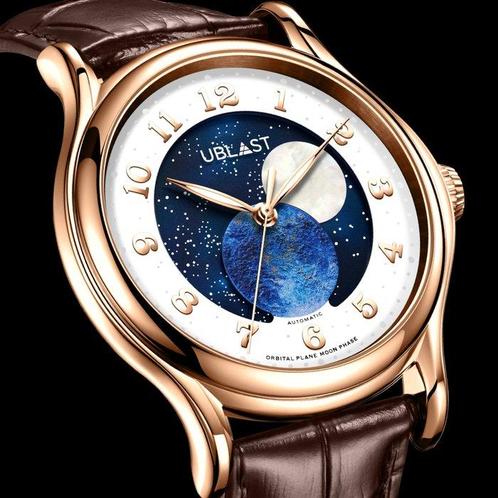 Ublast - Orbital Plane - Automatic Moon Phase -, Sieraden, Tassen en Uiterlijk, Horloges | Heren