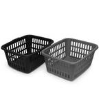 Wasmand – Wasmanden – Set van 2 – 35 Liter – Zwart en Grijs, Ophalen of Verzenden, Nieuw