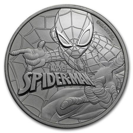 Tuvalu - Marvel Series - Spiderman 1 oz 2017 (50.000 oplage), Postzegels en Munten, Munten | Oceanië, Losse munt, Zilver, Verzenden