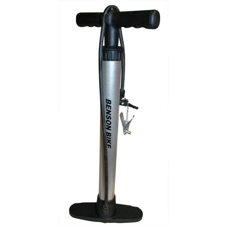 Benson Klassieke vloerpomp - analoog - 850 gram - zilver/..., Fietsen en Brommers, Fietsaccessoires | Overige Fietsaccessoires
