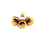 Gouden vintage hanger als tros met carneool, Ophalen of Verzenden, Gebruikt, Goud, Overige merken