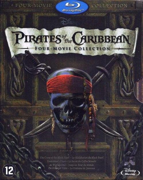 Pirates Of The Caribbean 1-4 (blu-ray tweedehands film), Cd's en Dvd's, Blu-ray, Zo goed als nieuw, Ophalen of Verzenden