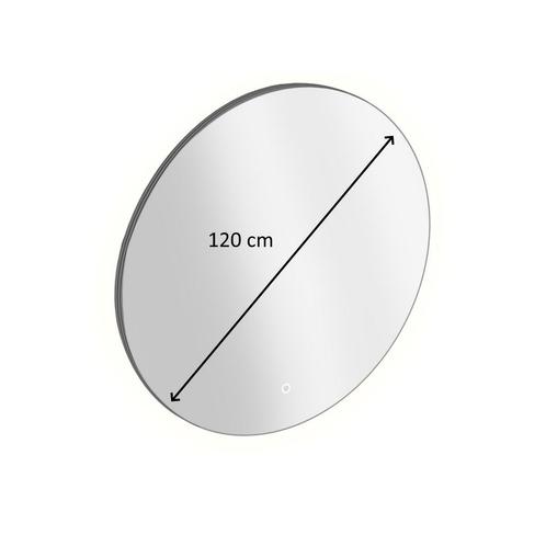 Badkamerspiegel Rond met LED-Verlichting Xenz Salo 120 cm, Huis en Inrichting, Woonaccessoires | Spiegels, Ophalen of Verzenden