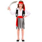 Piraat Kostuum Rood Zwart Meisje, Kinderen en Baby's, Nieuw, Verzenden