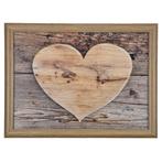 schootkussen houten hart 43cm, Huis en Inrichting, Woonaccessoires | Overige, Nieuw, Verzenden