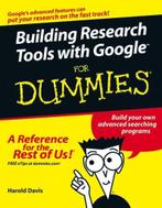 Building Research Tools with Google For Dummies Harold Davis, Boeken, Verzenden, Gelezen, Harold Davis