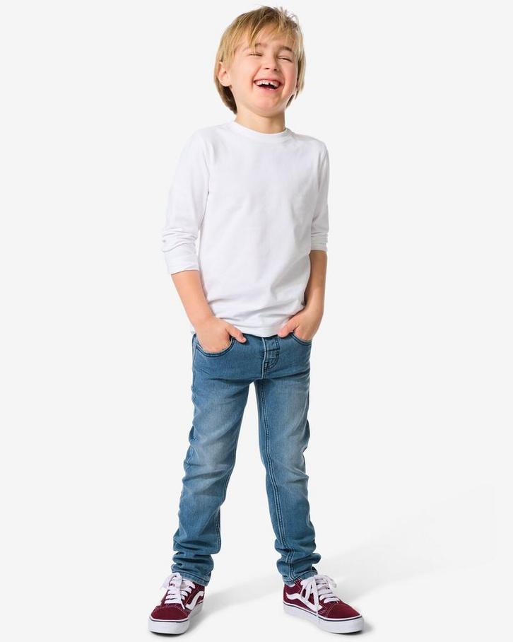 HEMA Kinderbroek jogdenim skinny fit middenblauw, Kinderen en Baby's, Kinderkleding | Overige, Nieuw, Verzenden