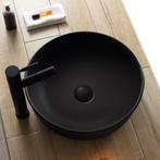 Opbouw Waskom Rond Boss & Wessing Pura 42x13 cm Keramiek, Doe-het-zelf en Verbouw, Sanitair, Ophalen of Verzenden, Nieuw