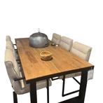 Actie! Eettafel Lodge 200x100 | Eiken | Van €1049,-, Vijf personen of meer, Rechthoekig, Modern | Luxe | Industrieel | Klassiek | Robuust