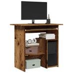 vidaXL Bureau 80x45x74 cm bewerkt hout oud houtkleurig, Huis en Inrichting, Bureaus, Verzenden, Nieuw