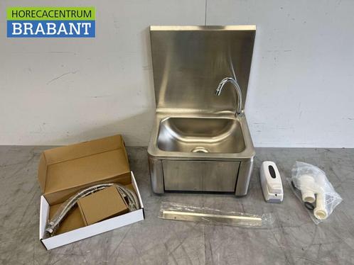 RVS Wasbak Spoelbak met kniebediening Zeepdispener 40 x 34, Zakelijke goederen, Horeca | Keukenapparatuur, Nieuw in verpakking