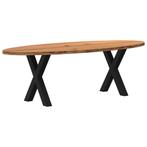 vidaXL Eettafel 240x100x74 cm ovaal massief eikenhout, Huis en Inrichting, Tafels | Eettafels, Verzenden, Nieuw