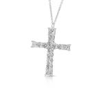 Ketting met hanger - 18 karaat Witgoud - 3.26ct. tw. Diamant