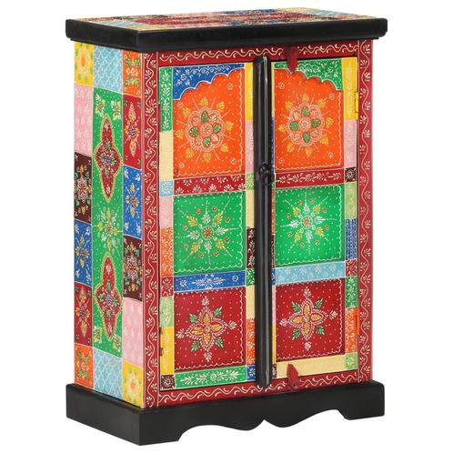 vidaXL Kast handgeschilderd met deuren 53x30x75 cm massief, Huis en Inrichting, Kasten | Buffetkasten, 25 tot 50 cm, Nieuw, Overige houtsoorten