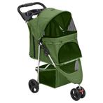 vidaXL Hondenwagen inklapbaar 80x46x98 cm oxford stof groen, Dieren en Toebehoren, Verzenden, Nieuw