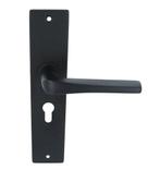 Deurklink Basis Wig Massief zwart Op langschild PC55, Verzenden, Nieuw