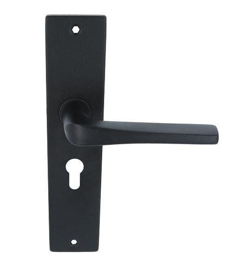 Deurklink Basis Wig Massief zwart Op langschild PC55, Doe-het-zelf en Verbouw, Hang- en Sluitwerk, Verzenden