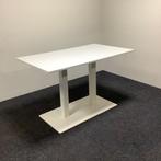 Tweedehands bistro tafel VEPA, 140x60 cm, wit blad - wit, Ophalen of Verzenden, Gebruikt, Bureau