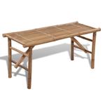 vidaXL Tuinbank inklapbaar 118 cm bamboe, Tuin en Terras, Tuinbanken, Verzenden, Nieuw, Hout