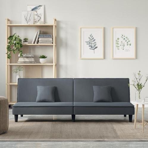 vidaXL Slaapbank fluweel donkergrijs, Huis en Inrichting, Banken | Bankstellen, Nieuw, 200 tot 250 cm, Stof, Verzenden