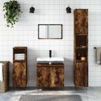 vidaXL Badkamerkast 58x33x60 cm bewerkt hout gerookt, Huis en Inrichting, Badkamer | Badkamermeubels, Verzenden, Nieuw
