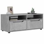 vidaXL Tv-meubel VISNES 100x40x38 cm bewerkt hout betongrijs, Huis en Inrichting, Kasten | Televisiemeubels, Verzenden, Nieuw