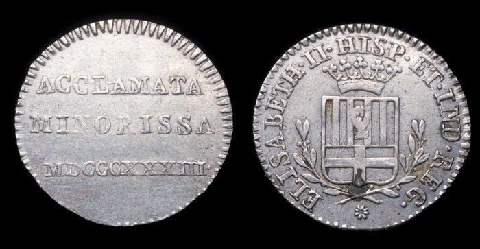 Spanje. Isabel II. Medalla Proclamacion Manresa 1833, Modulo, Postzegels en Munten, Munten | Europa | Niet-Euromunten