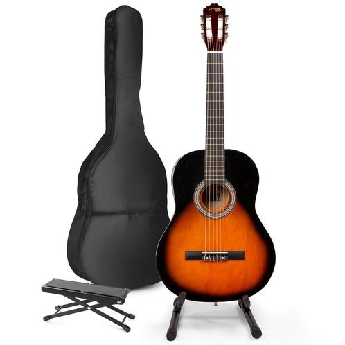 MAX SoloArt klassieke akoestische gitaar met gitaarstandaard, Muziek en Instrumenten, Snaarinstrumenten | Gitaren | Akoestisch