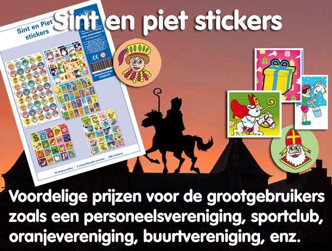 Sint en piet stickers - aftelkalender - borduurkaarten, Diversen, Sinterklaas, Nieuw, Verzenden