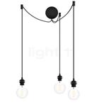 Umage Cannonball Hanglamp 3-lichts, zwart met globe lichtbro, Verzenden, Nieuw