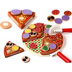 Pizza houten speelset met accessoires - pizza speelgoed -, Ophalen of Verzenden, Nieuw