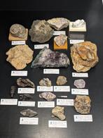 2.630 kg - Mineralenverzameling – Amethist, Granaat,, Verzamelen, Mineralen en Fossielen