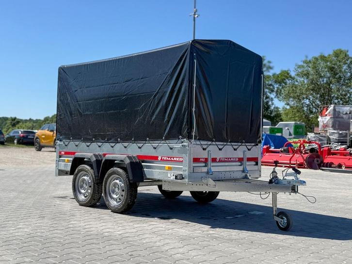 TEMARED Aanhanger met Zwart Huif 110 cm Bakwagen 264x126, Auto diversen, Aanhangers en Bagagewagens, Nieuw, Verzenden