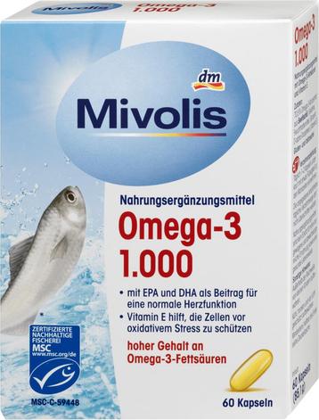 MivolisOmega-3 1000, capsules 60 stuks, 85 gVoedingssuppl... beschikbaar voor biedingen