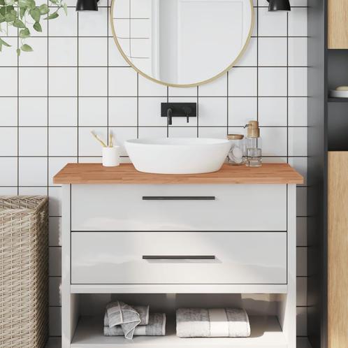 vidaXL Wastafelblad 100x60x2,5 cm massief beukenhout, Huis en Inrichting, Keuken | Keukenelementen, Bruin, Nieuw, Verzenden