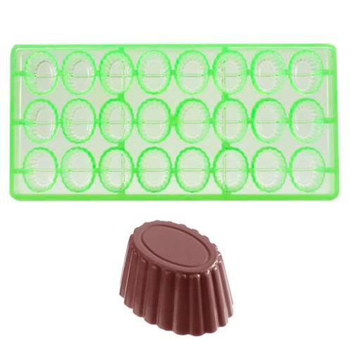 Bonbonvorm Chocolate World GL Cuvette Ovaal (24x) 35x26mm**, Hobby en Vrije tijd, Taarten en Cupcakes maken, Nieuw, Verzenden