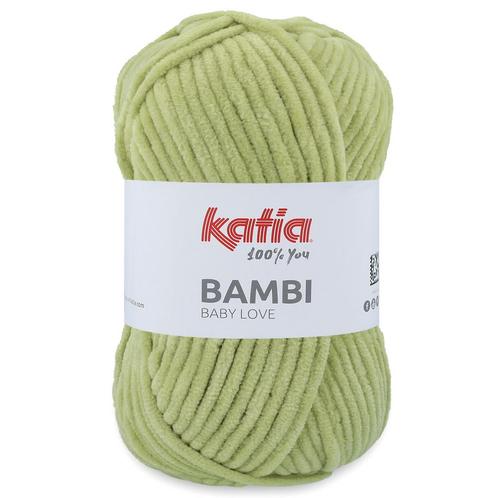 Katia Bambi - 332 pistache - Chenille Garen, Hobby en Vrije tijd, Breien en Haken, Ophalen of Verzenden
