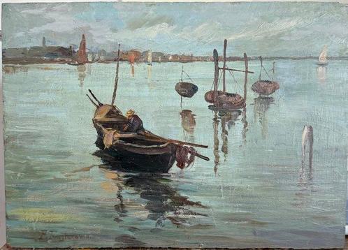 Pietro Fragiacomo (1856-1922), Toegeschreven aan - Marina di, Antiek en Kunst, Kunst | Schilderijen | Klassiek