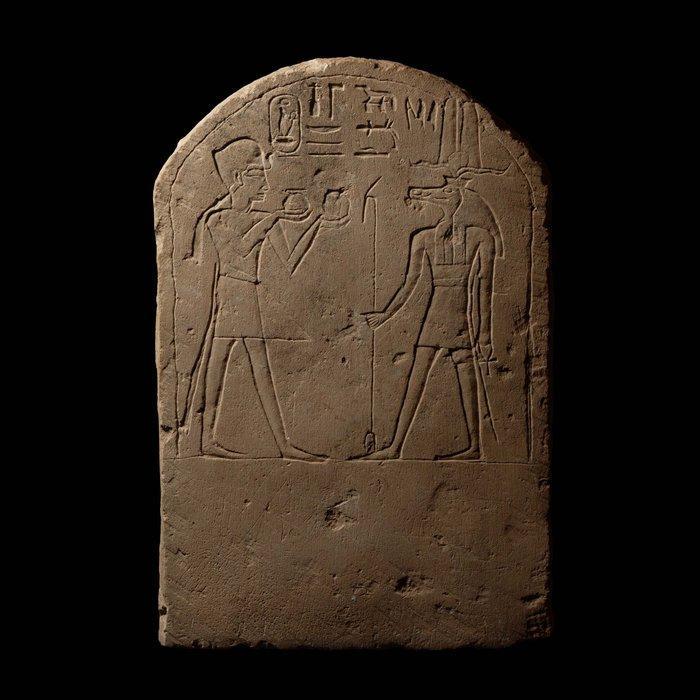 Oud-Egyptisch Limestone Belangrijke zuil van farao Amenhotep, Verzamelen, Mineralen en Fossielen