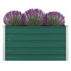 vidaXL Plantenbak verhoogd 100x100x45 cm gegalvaniseerd, Tuin en Terras, Bloembakken en Plantenbakken, 100 cm of meer, Verzenden