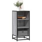 vidaXL Dressoir 35,5x35x76 cm bewerkt hout en metaal grijs, Huis en Inrichting, Kasten | Dressoirs, Verzenden, Nieuw, Overige houtsoorten