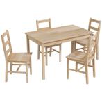 TRUUSK Eetgroep 5-delig Eettafel Met 4 Stoelen Rechthoekig R, Huis en Inrichting, Tafels | Eettafels, Verzenden, Nieuw