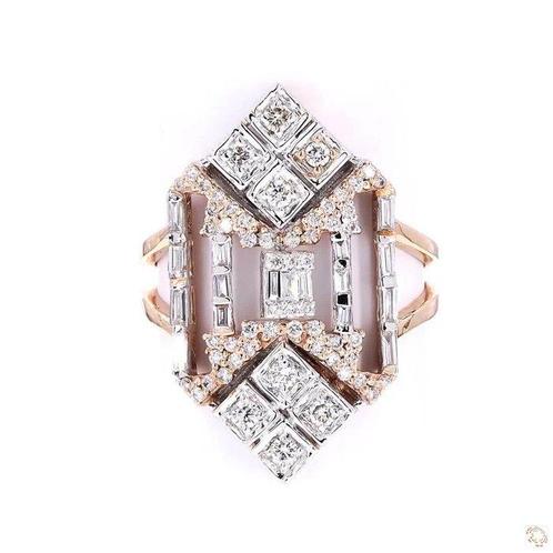 Ring - 14 karaat Roségoud - 0.68ct. tw. Diamant (Natuurlijk), Sieraden, Tassen en Uiterlijk, Ringen