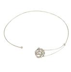 Choker halsketting Witgoud Diamant  (Natuurlijk)