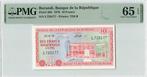 1970 Burundi P 20b 10 Francs Pmg 65 Epq, Postzegels en Munten, Bankbiljetten | Europa | Niet-Eurobiljetten, Verzenden