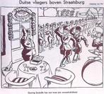 Duitse vliegers boven Straatsburg op spotprent (lijst optie), Antiek en Kunst, Verzenden